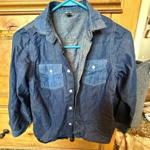 Denim Button-Up Shirt